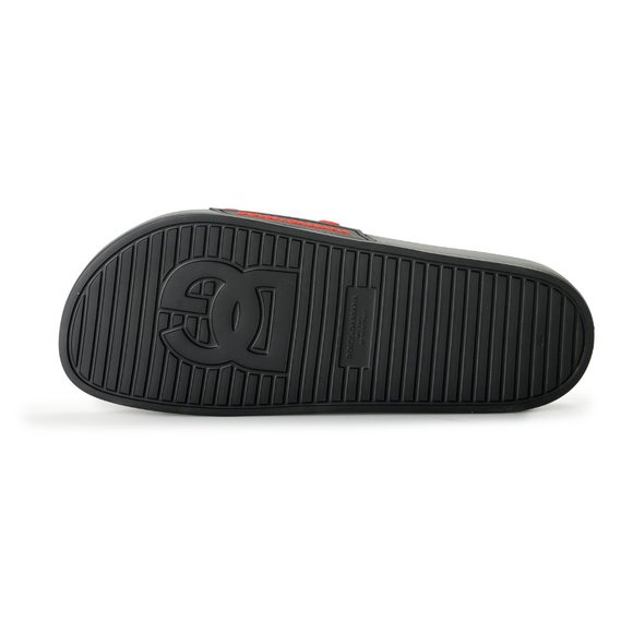 Dolce & Gabbana Men\'s Black & Red Logo Print Rubber Flip Flops Sandals Shoes main image 9
